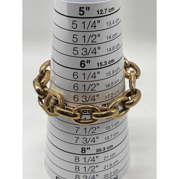 Michael Kors Rose Gold MK Chunky Chain Link Bracelet New - Picture 7 of 7
